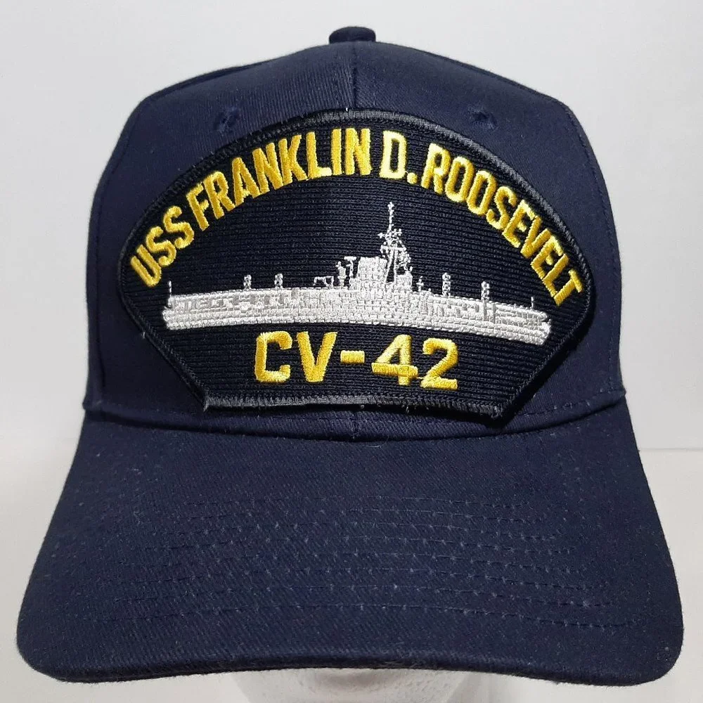 USS FRANKLIN D. ROOSEVELT Patch Hat Baseball Cap A